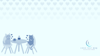 Pet Cafe Valentine Zoom Background Design