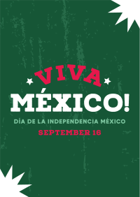 Viva Mexico Flag Poster