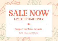 Farmers Market Sale Postcard