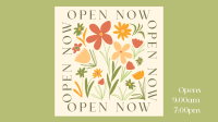 Open Flower Shop Facebook Event Cover