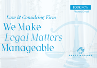 Making Legal Matters Manageable Postcard