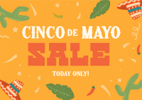 Cinco De Mayo Confetti Sale Postcard