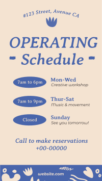 Minimalist Operating Hours Instagram Reel Image Preview