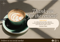 Minimalist Coffee Shop Review Postcard
