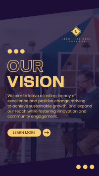 Minimalist Our Vision Facebook Story Design