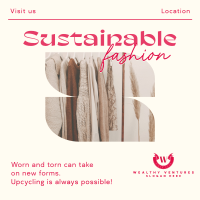Elegant Minimalist Sustainable Fashion Instagram Post
