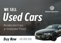 Used Car Sale Postcard