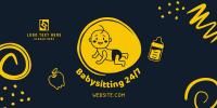 Babysitting Services Illustration Twitter Post