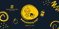 Babysitting Services Illustration Twitter Post
