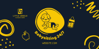 Babysitting Services Illustration Twitter Post Image Preview