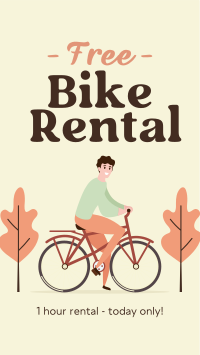 Free Bike Rental Instagram Story
