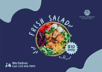 Fresh Salad Delivery Postcard Image Preview