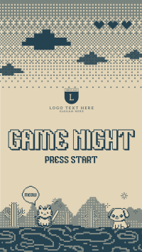 Retro 8-Bit Game Night TikTok Video Design