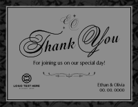 Decorative Vintage Wedding Thank You Card