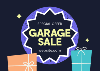 Garage Sale Ad Postcard