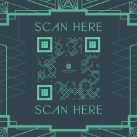 Vintage Art Deco  QR Code Design