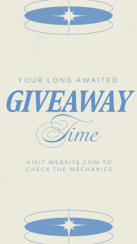 Minimalist Giveaway Time Instagram Reel Design