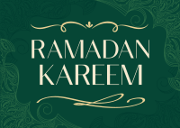 Ornamental Ramadan Greeting Postcard