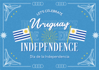 Uruguayan Independence Day Postcard Design