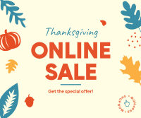 Thanksgiving Online Sale Facebook Post Design