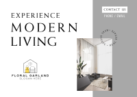 Simple Modern Living Postcard Image Preview