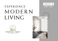 Simple Modern Living Postcard Image Preview