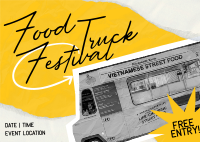 Food Truck Festival Postcard