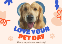 Pet Loving Day Postcard