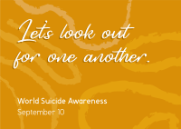 Suicide Prevention Postcard example 1