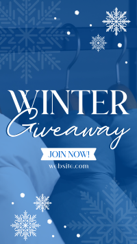 Winter Snowfall Giveaway Instagram Story