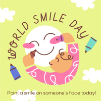 Paint A Smile Instagram Post Design