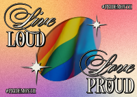 Retro Pride Month Postcard