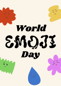 Emoji Day Blobs Poster