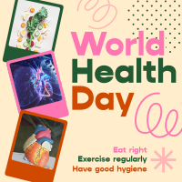 Retro World Health Day Instagram Post