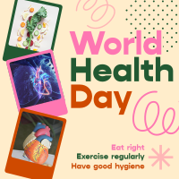 Retro World Health Day Instagram Post Image Preview