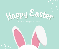 Easter Bunny Ears Facebook Post Design