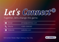 Modern Connect With Us Postcard Design