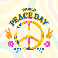 Hippie Peace Linkedin Post Design