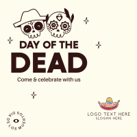 Cute Mexican Skull Instagram Post Design