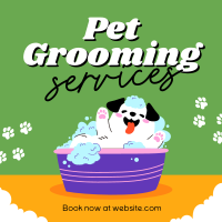 Dog Bath Grooming Instagram Post