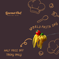 World Pasta Day Doodle Instagram Post Image Preview