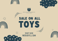 Kiddie Toy Sale Postcard