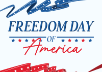 Freedom Day of America Postcard