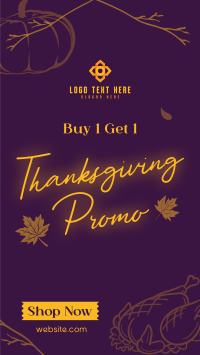 Thanksgiving Buy 1 Get 1 Instagram Story