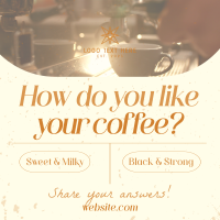 Coffee Customer Engagement Instagram Post Design