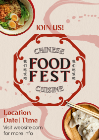 Inky Oriental Food Fest Poster Design