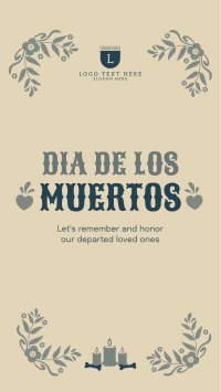 Floral Dia De Los Muertos Facebook Story