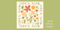 Open Flower Shop Twitter Post