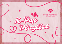 K-Pop Playlist Postcard Design