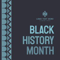 Black History Pattern Instagram Post Design